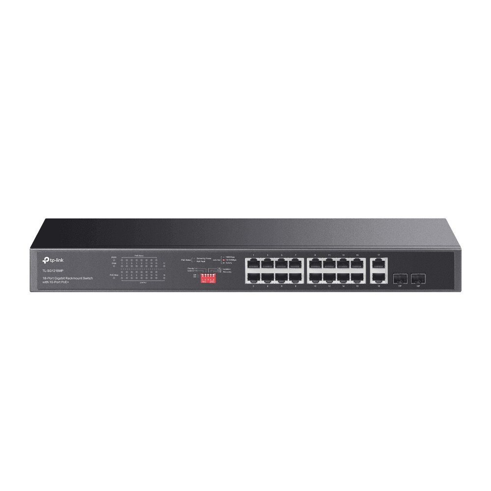 TP-Link SG1218MP 18-Port Gigabit Rackmount  Switch with 16-Port PoE+