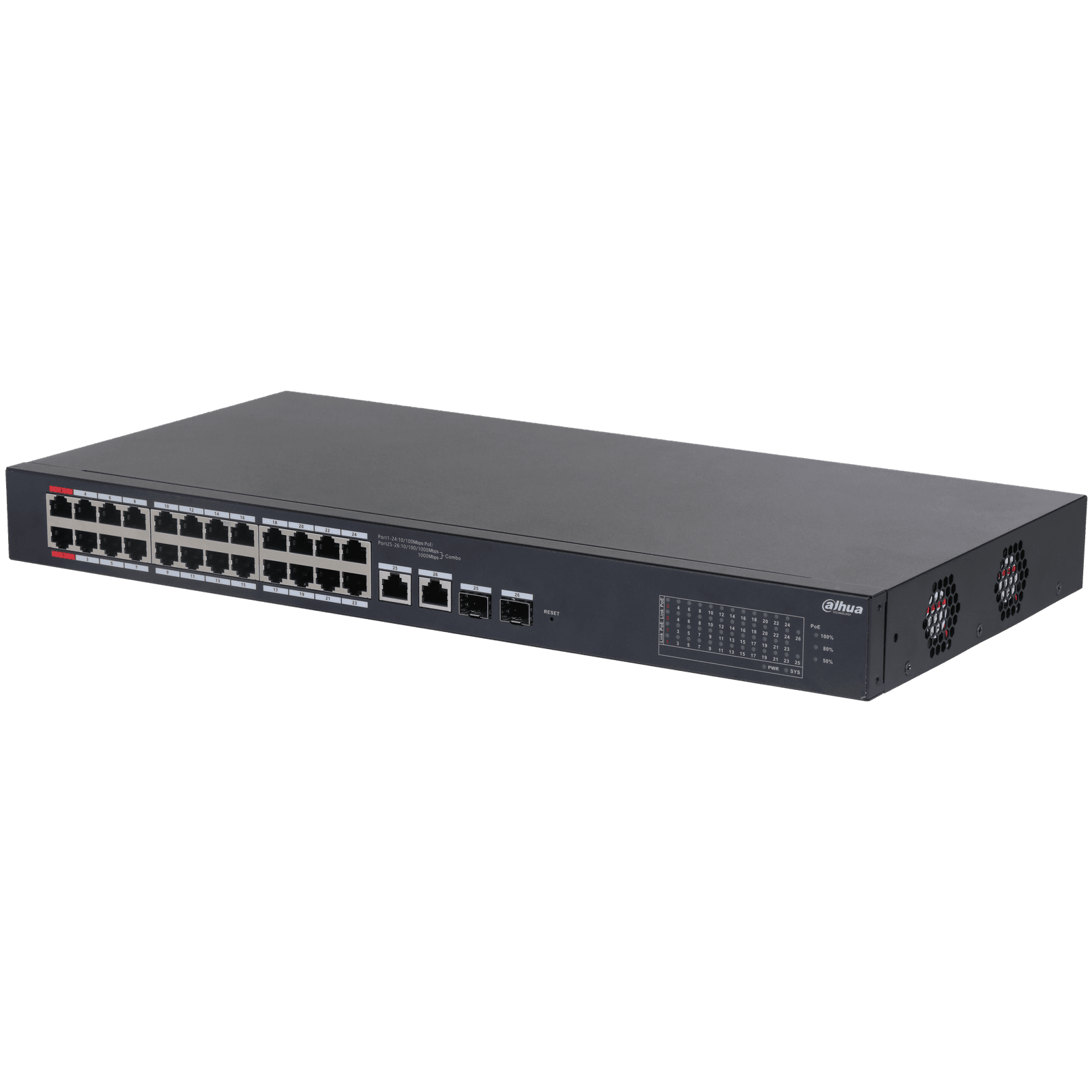 DAHUA Cloud Managed Desktop Switch 24PoE 2Uplink (DH-CS4226-24ET-375)