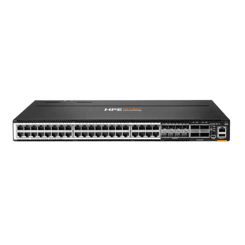 HPE Aruba [R9W92A] CX 8100 40x10GBase-T 8x10G SFP+ 4×40/100G QSFP28 FB 3F 2AC PSU Switch Bundle