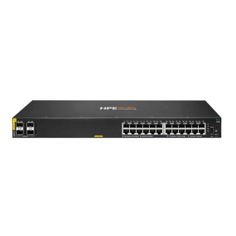 HPE Aruba 6100 24G CL4 POE 4SFP+ 370W Switch [JL677A]