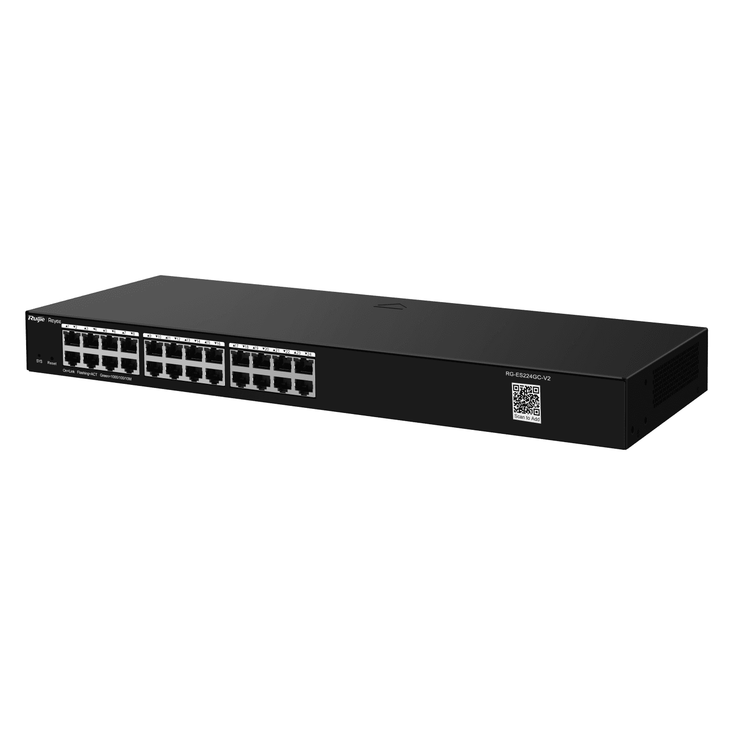 Reyee RG-ES224GC V2 , 24-Port Gigabit Smart Switch, 24 Gigabit RJ45 Ports,19-inch Rack-mountable Steel Case